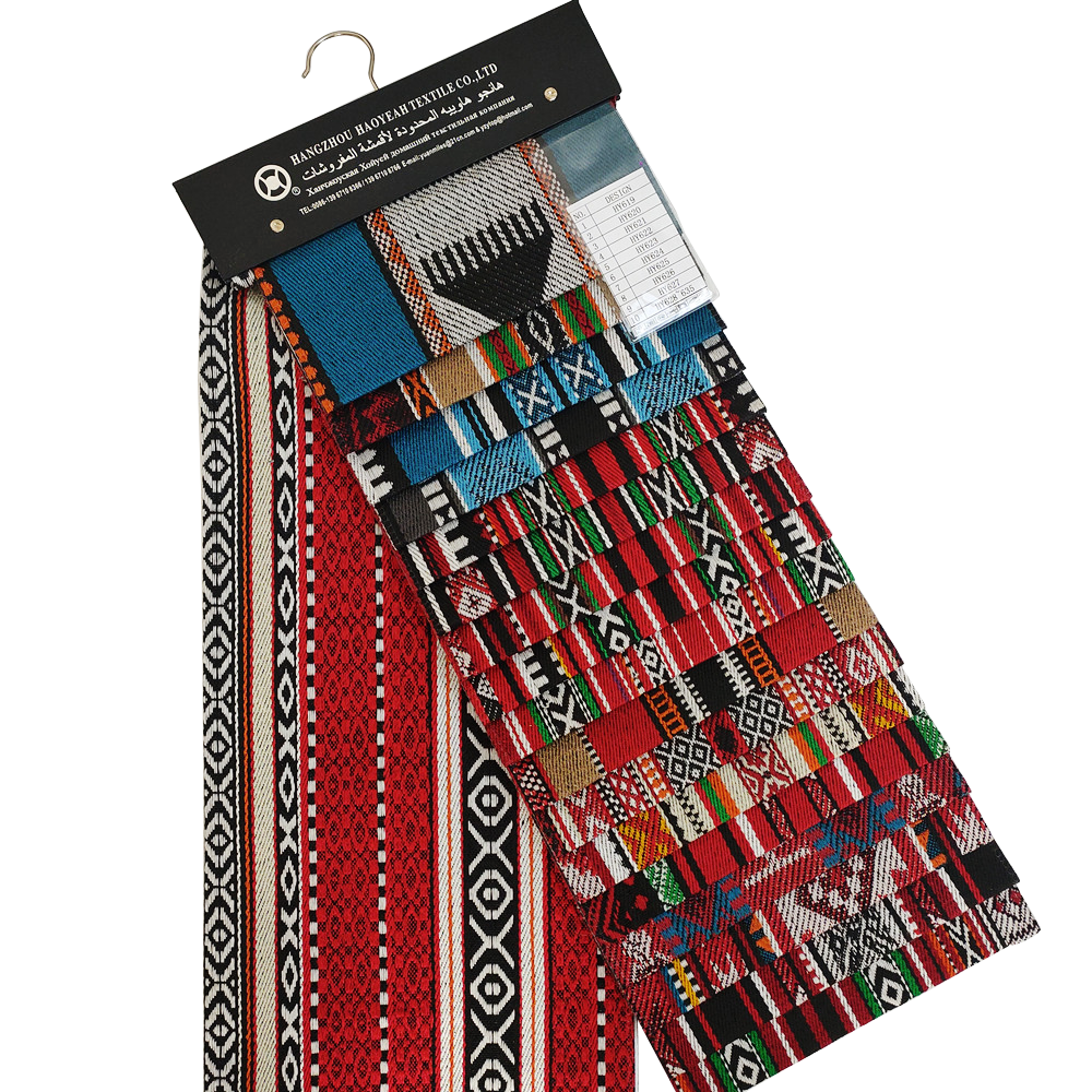 Raitageometrinen kuvion pellava -sohvakangas Jacquard sadu sohvakangas 